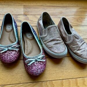 Glittery Slip-On Shoes and Ballet Flats